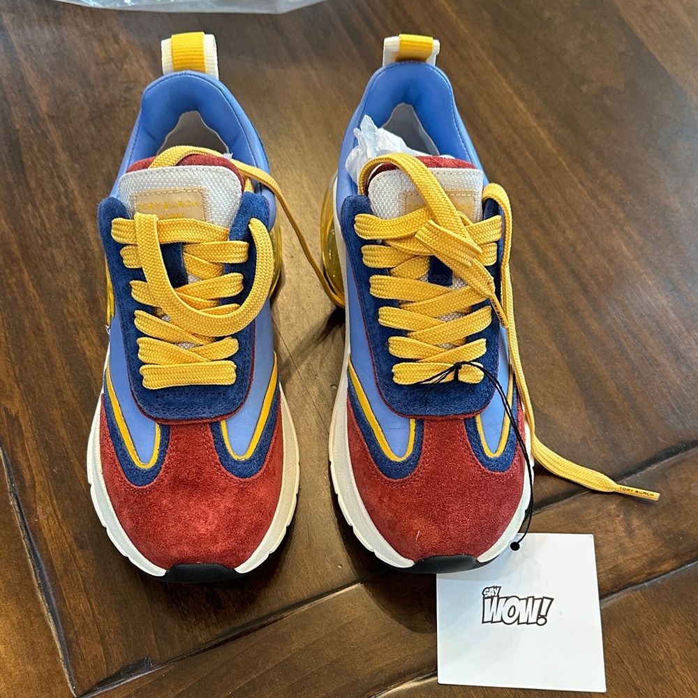 Tory Burch Women’s  Sneakers in Red, Blue, and Yellow